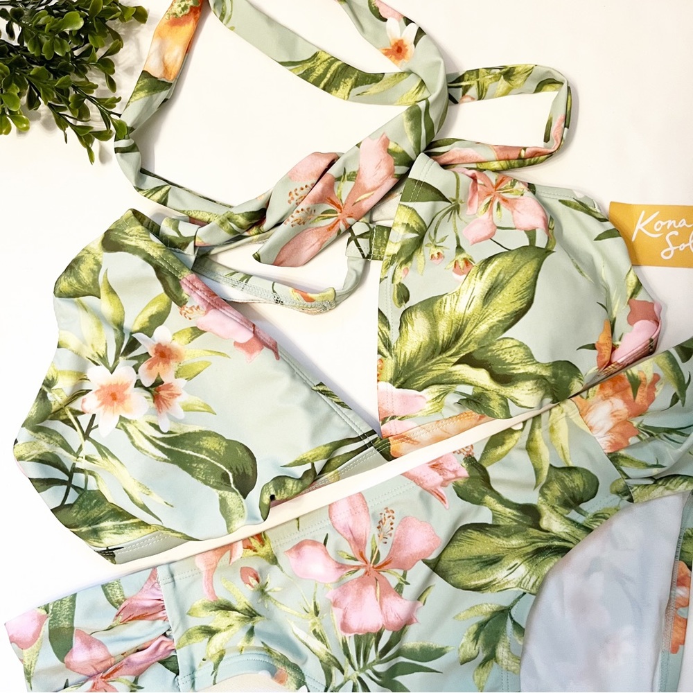 Kona Sol| Women’s Floral Two Piece SwimSuit